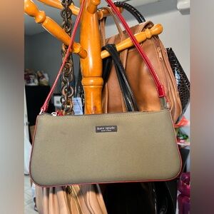 KATE SPADE Y2K olive and red mini bag